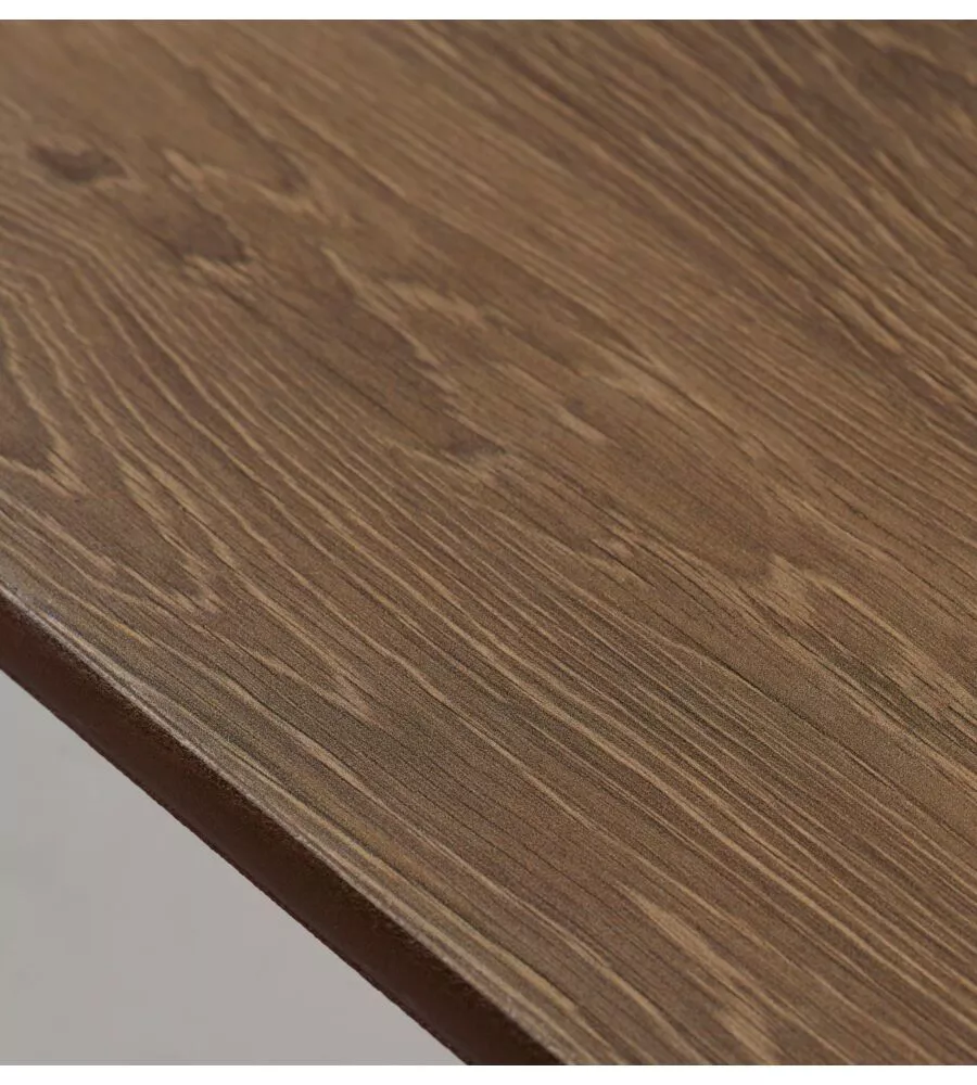 Tavolo da esterno keter "porto 200" in metallo bianco e piano effetto legno frassino 200x95x75 cm